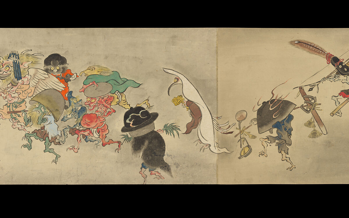 Copy of Night Parade of One Hundred Demons from the Shinjuan Collection, Mochizuki Gyokusen (Japanese, 1692–1755), Handscroll; ink and color on paper, Japan