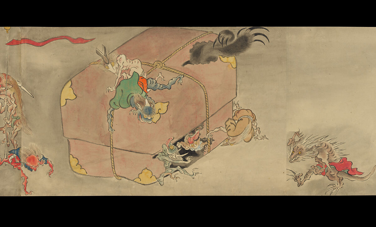 Copy of Night Parade of One Hundred Demons from the Shinjuan Collection, Mochizuki Gyokusen (Japanese, 1692–1755), Handscroll; ink and color on paper, Japan