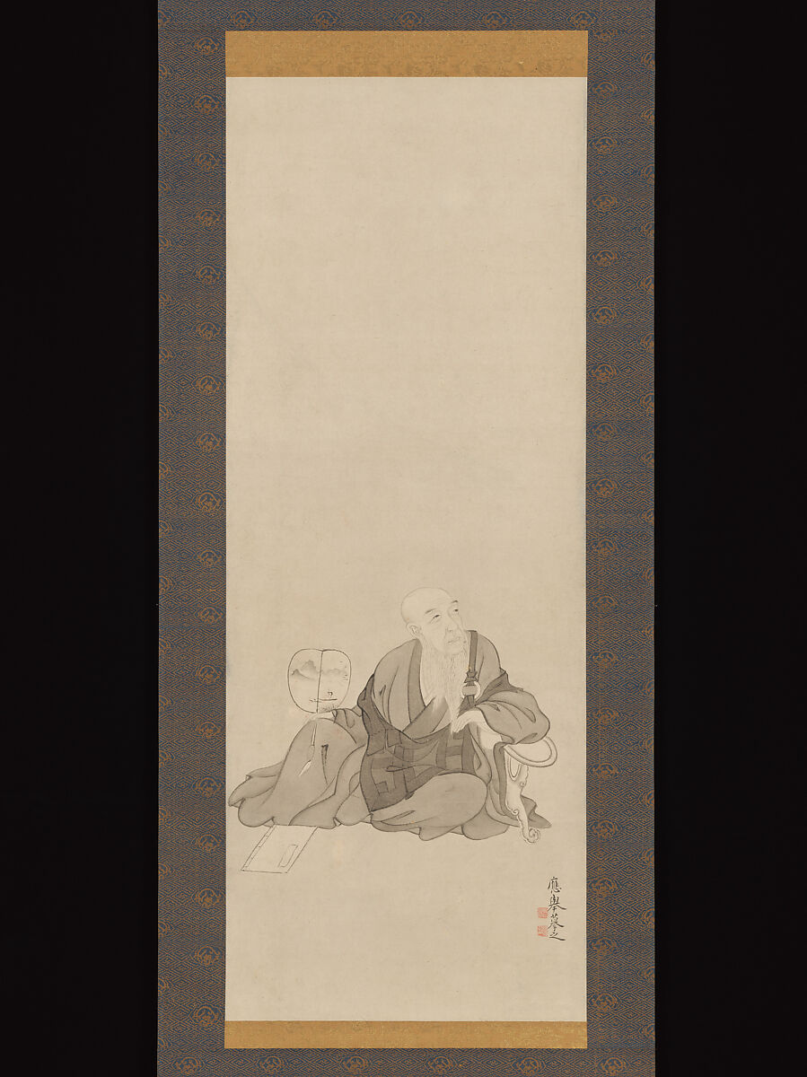 Portrait of Botanka Shōhaku, Maruyama Ōkyo 円山応挙 (Japanese, 1733–1795), Hanging scroll; ink on paper, Japan 