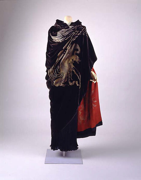 Evening cape, Gallenga (Italian, 1918–1974), silk, glass, metallic thread, Italian 