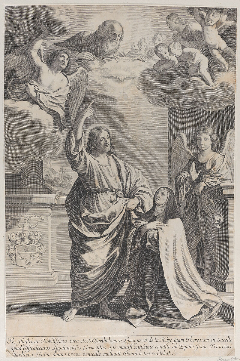 Gilles Rousselet | Saint Theresa praying alongside Christ, who points ...