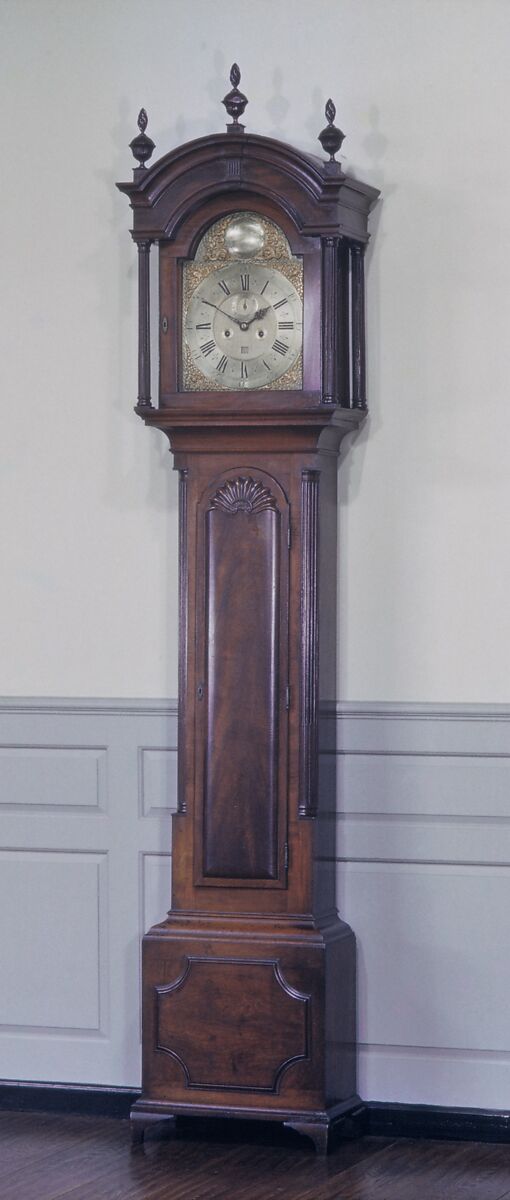Tall clock, Case by John Townsend (1732–1809), Mahogany, cherry, chestnut, oak, American