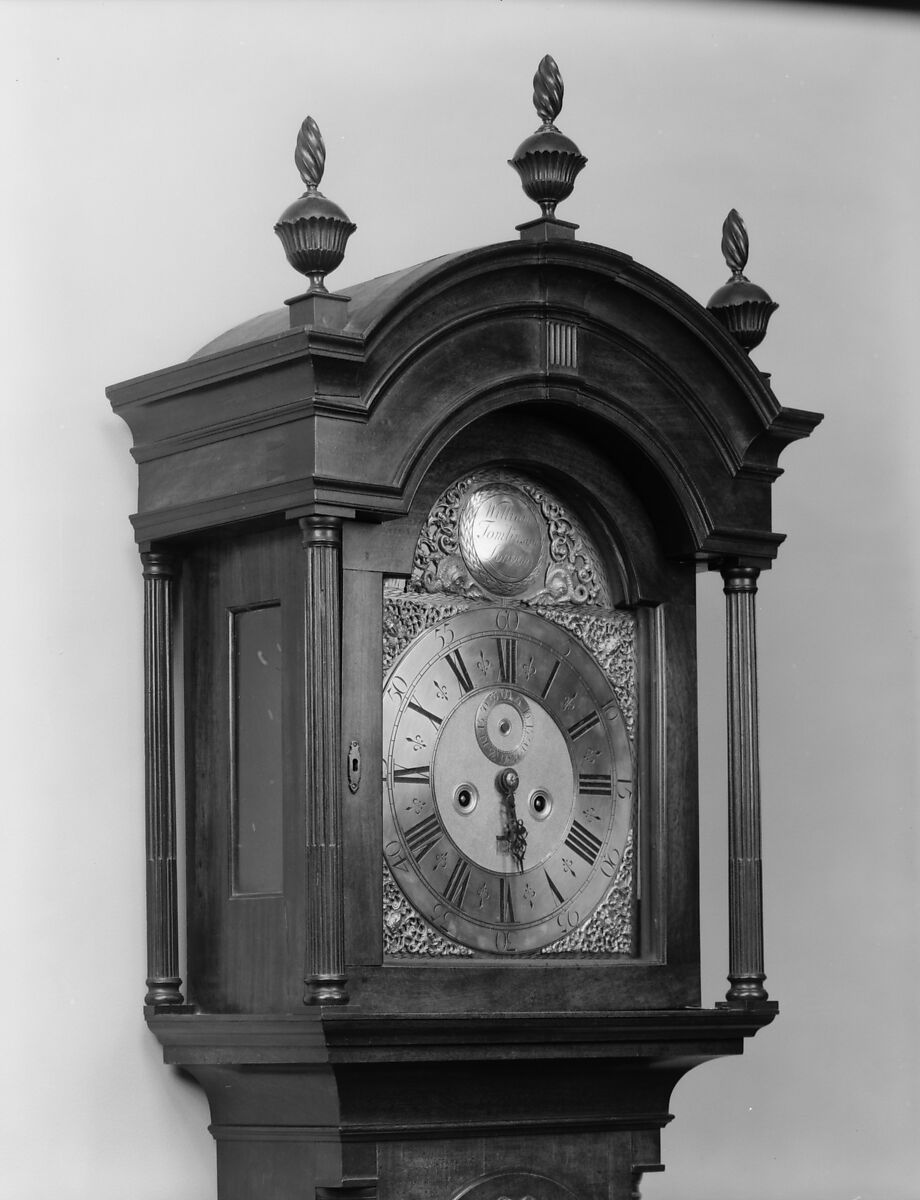 Tall clock, Case by John Townsend (1732–1809), Mahogany, cherry, chestnut, oak, American