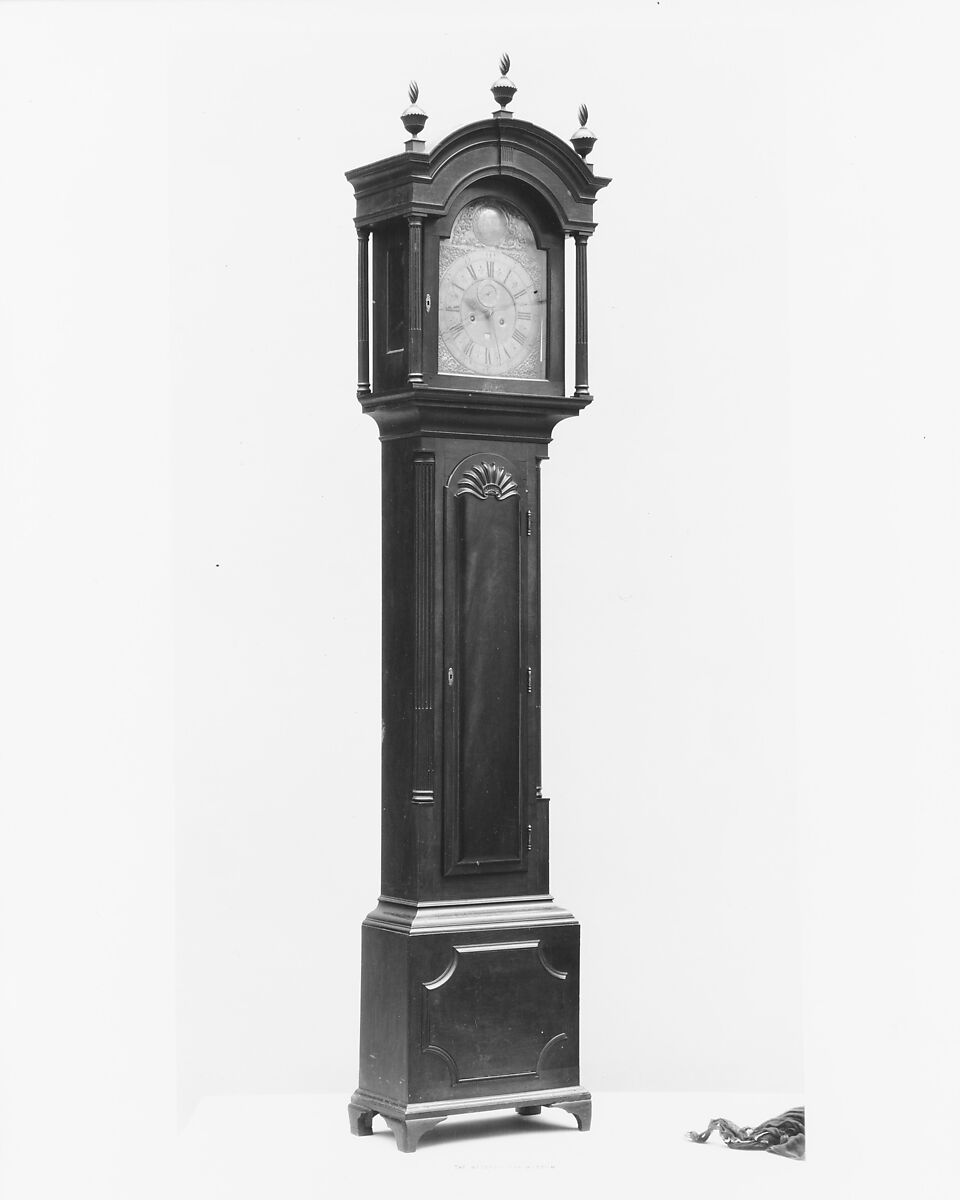 Tall clock, Case by John Townsend (1732–1809), Mahogany, cherry, chestnut, oak, American