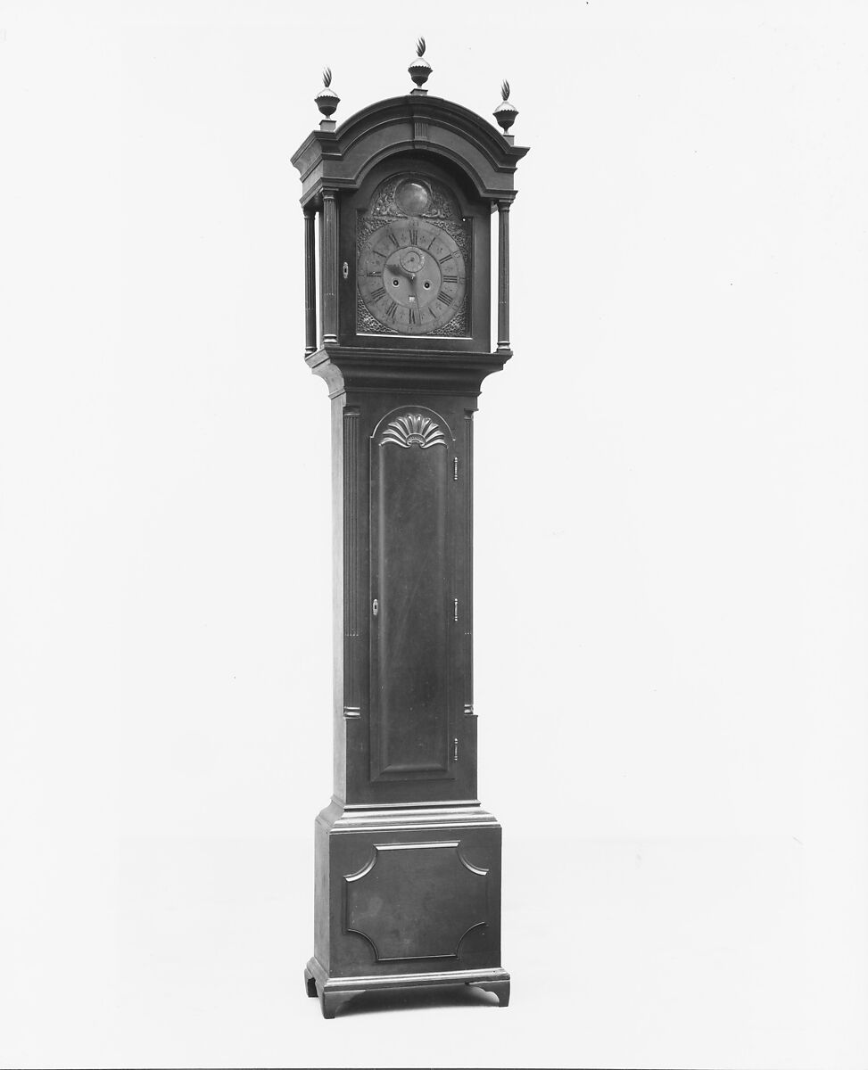 Tall clock, Case by John Townsend (1732–1809), Mahogany, cherry, chestnut, oak, American
