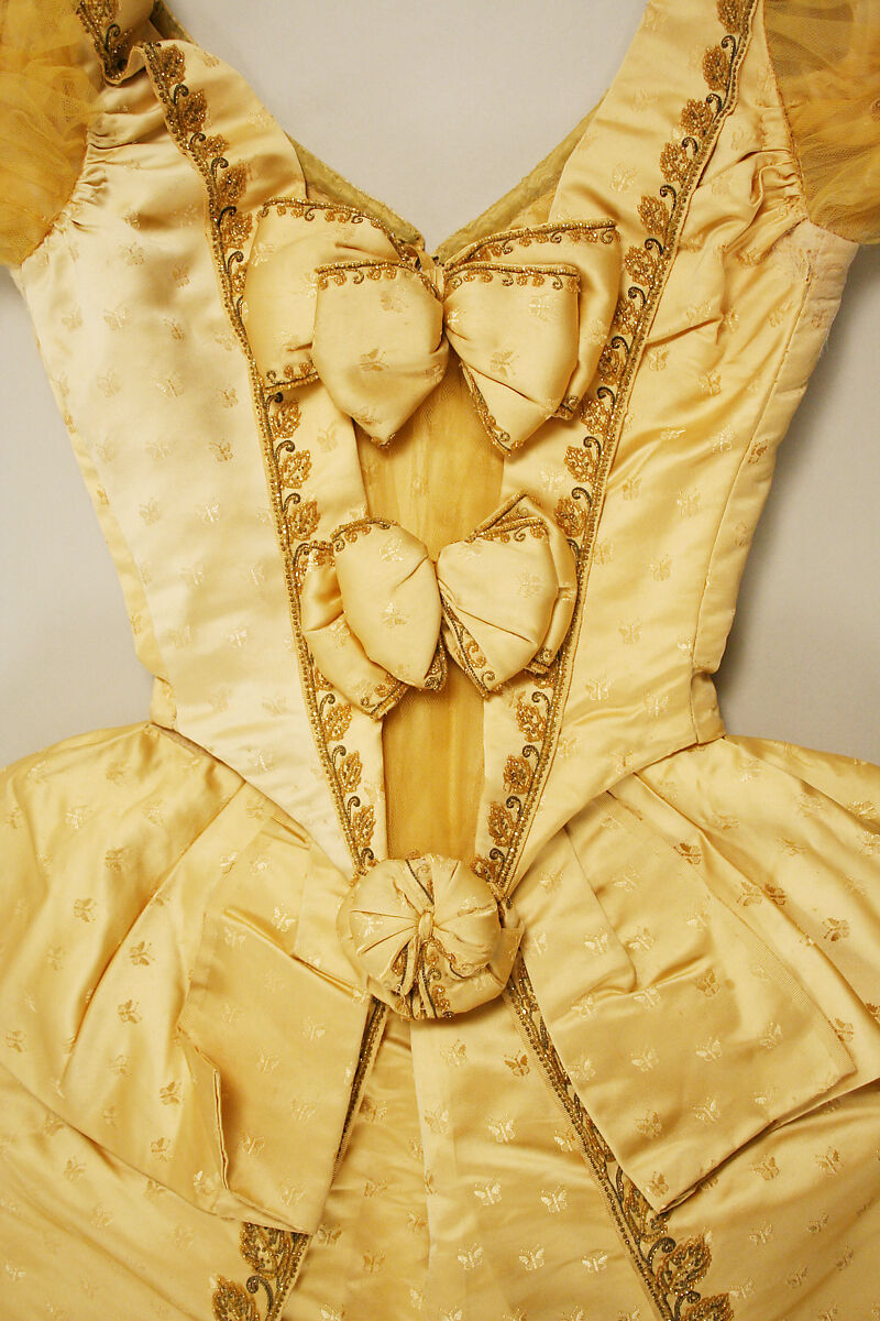 Ball gown, House of Worth (French, 1858–1956), silk, glass, metallic thread, French