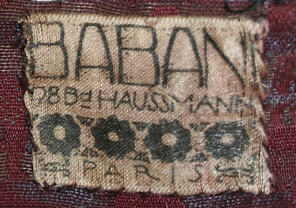 Tea gown, Babani (French, 1892–1940), silk, metallic thread, cotton, French