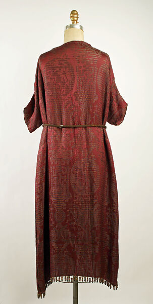 Tea gown, Babani (French, 1892–1940), silk, metallic thread, cotton, French