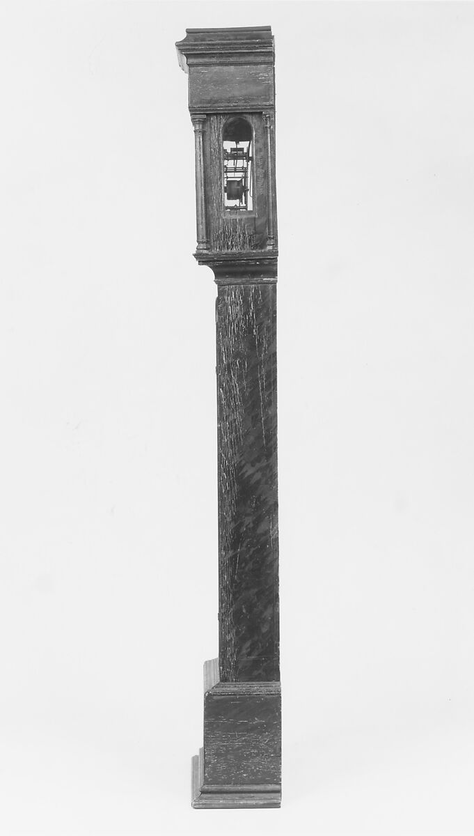 Tall Clock, Joseph Ward (active ca. 1740–60), Japanned white pine; brass, iron, glass, American
