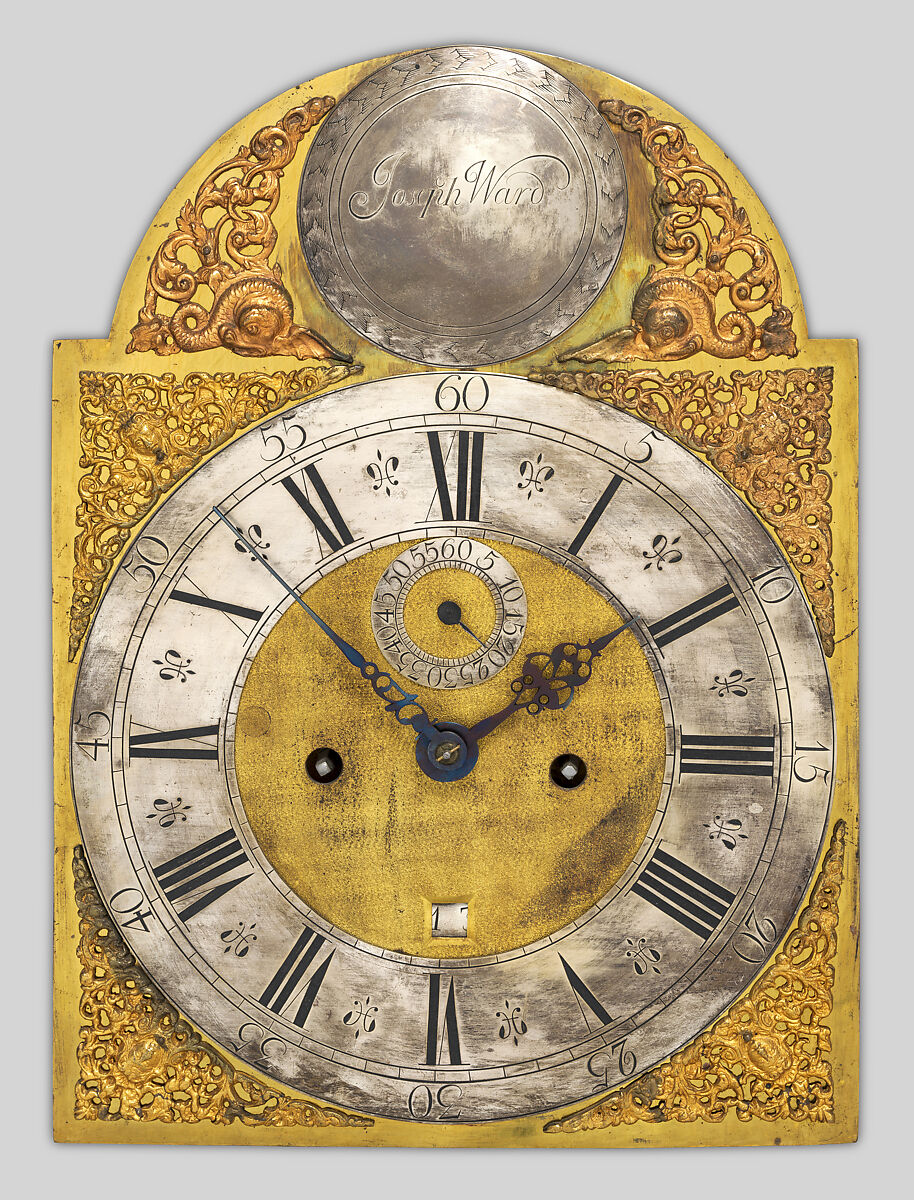 Tall Clock, Joseph Ward (active ca. 1740–60), Japanned white pine; brass, iron, glass, American