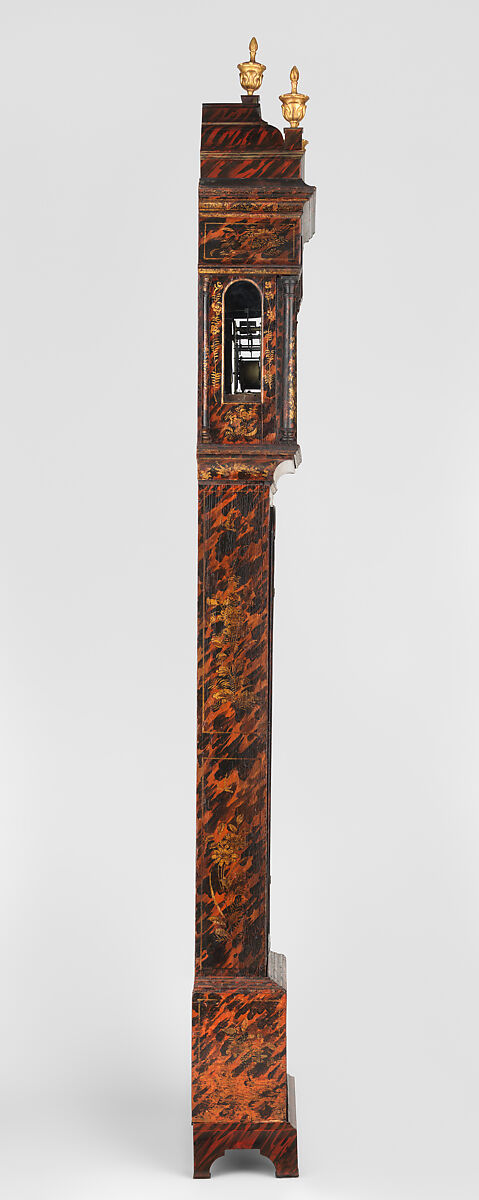 Tall Clock, Joseph Ward (active ca. 1740–60), Japanned white pine; brass, iron, glass, American