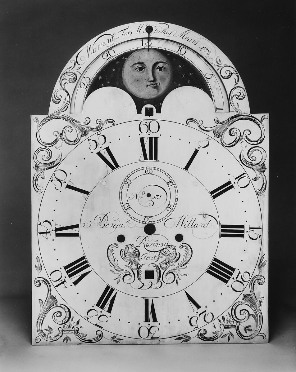 Tall Clock, Benjamin Willard (1743–1803), Mahogany, cherry, white pine, American