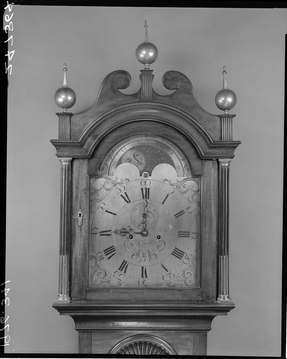 Tall Clock, Benjamin Willard (1743–1803), Mahogany, cherry, white pine, American