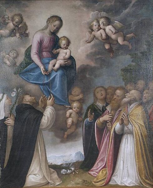 Madonna and Child with the Infant Saint John the Baptist, Orsola Maddalena Caccia (Italian, Moncalvo 1596–1676 Moncalvo), Oil on canvas