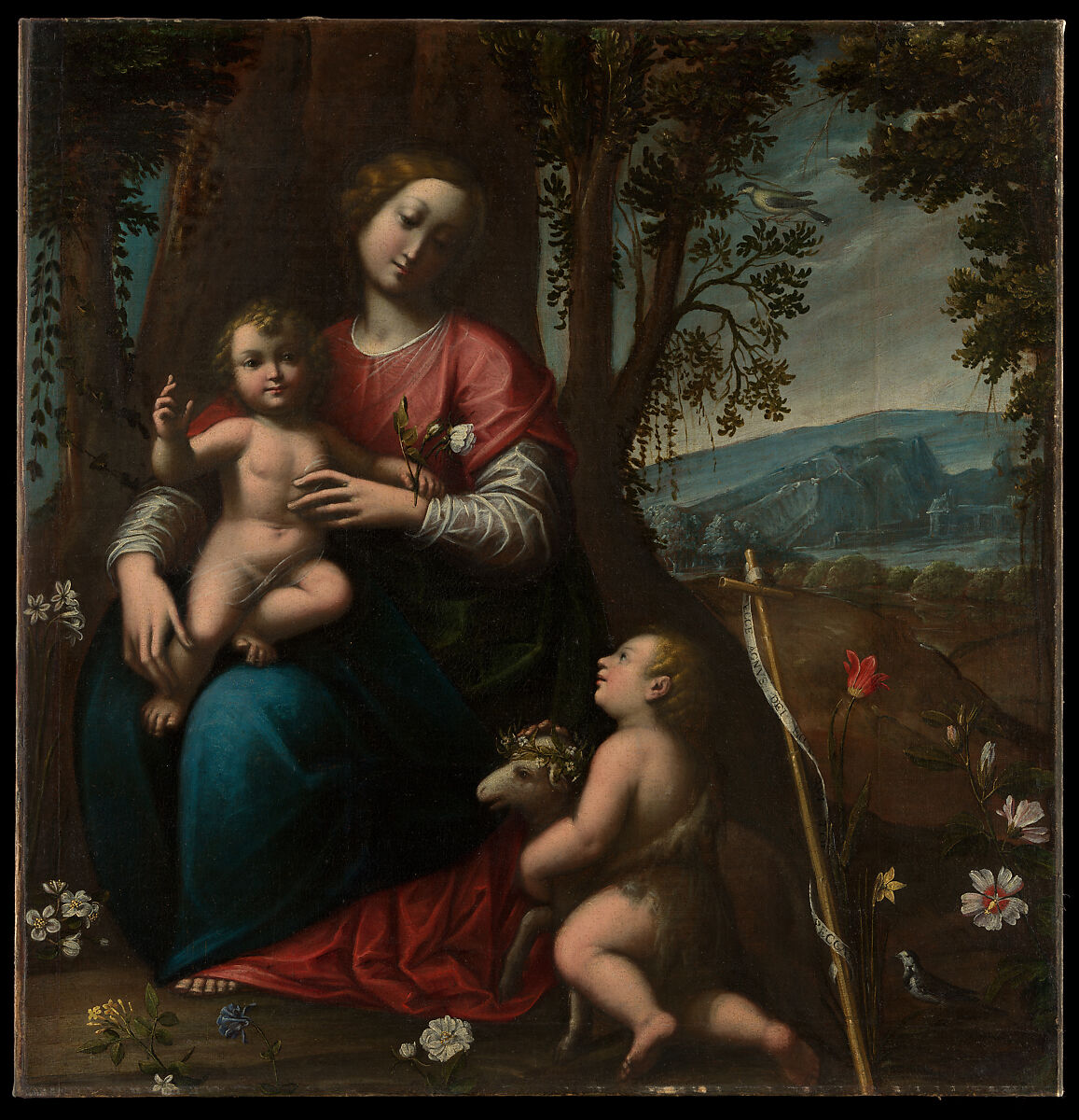 Madonna and Child with the Infant Saint John the Baptist, Orsola Maddalena Caccia (Italian, Moncalvo 1596–1676 Moncalvo), Oil on canvas 