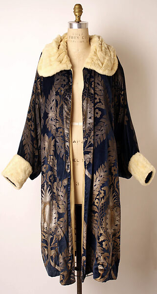 Evening coat, Gallenga (Italian, 1918–1974), silk, fur, Italian 