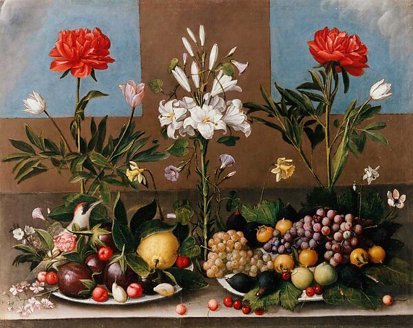 Fruit and Flowers, Orsola Maddalena Caccia (Italian, Moncalvo 1596–1676 Moncalvo), Oil on canvas