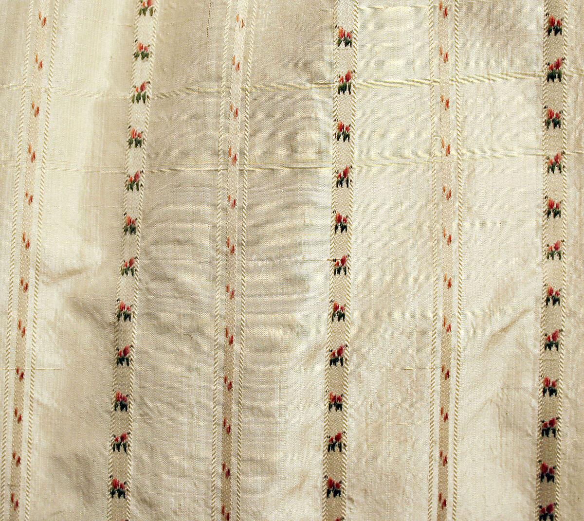 Robe à la Polonaise, silk, cotton, British