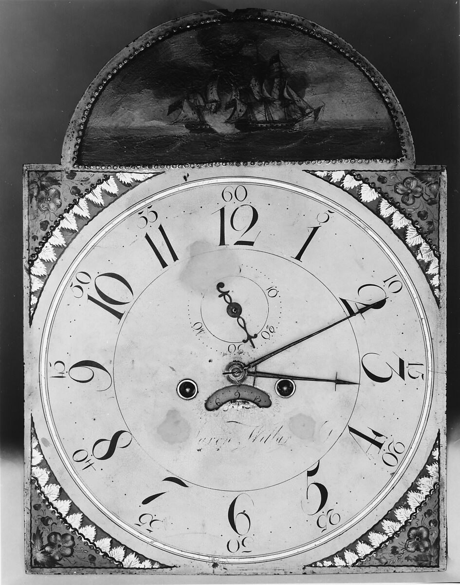 Tall Clock, Case by John Doggett (1780–1857), Mahogany, maple, white pine, American