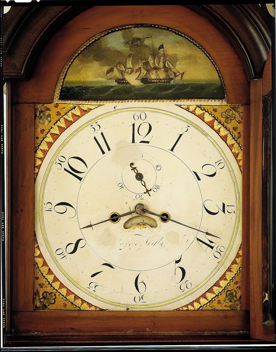 Tall Clock, Case by John Doggett (1780–1857), Mahogany, maple, white pine, American