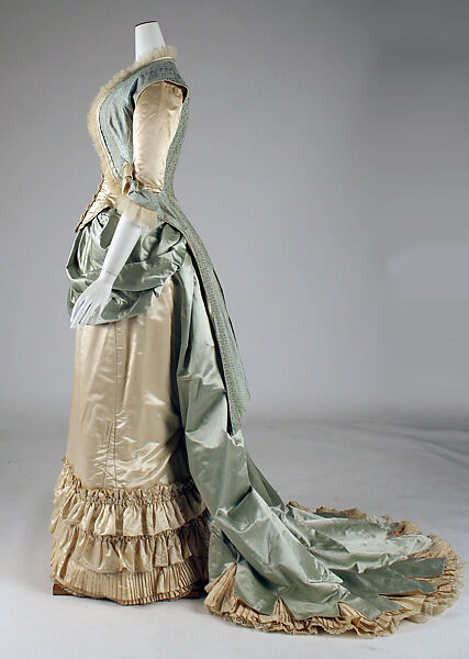 Dinner dress, Lord &amp; Taylor (American, founded 1826), silk, glass, American