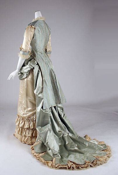 Dinner dress, Lord &amp; Taylor (American, founded 1826), silk, glass, American