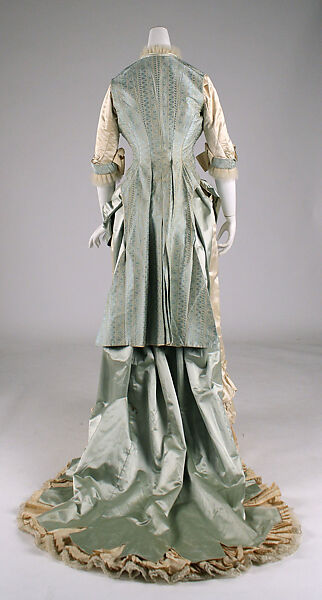 Dinner dress, Lord &amp; Taylor (American, founded 1826), silk, glass, American