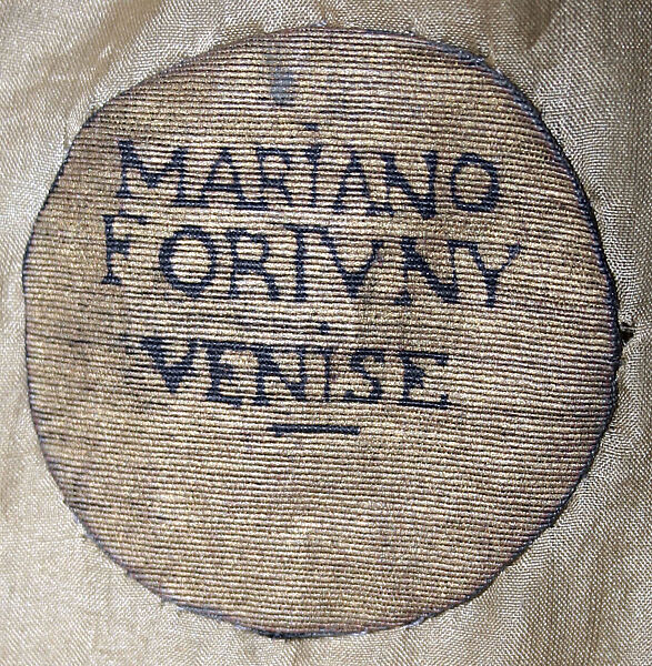 Evening dress, Fortuny (Italian, founded 1906), silk, glass, Italian