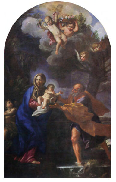 The Flight into Egypt, Carlo Maratti (Italian, Camerano 1625–1713 Rome), Oil on copper