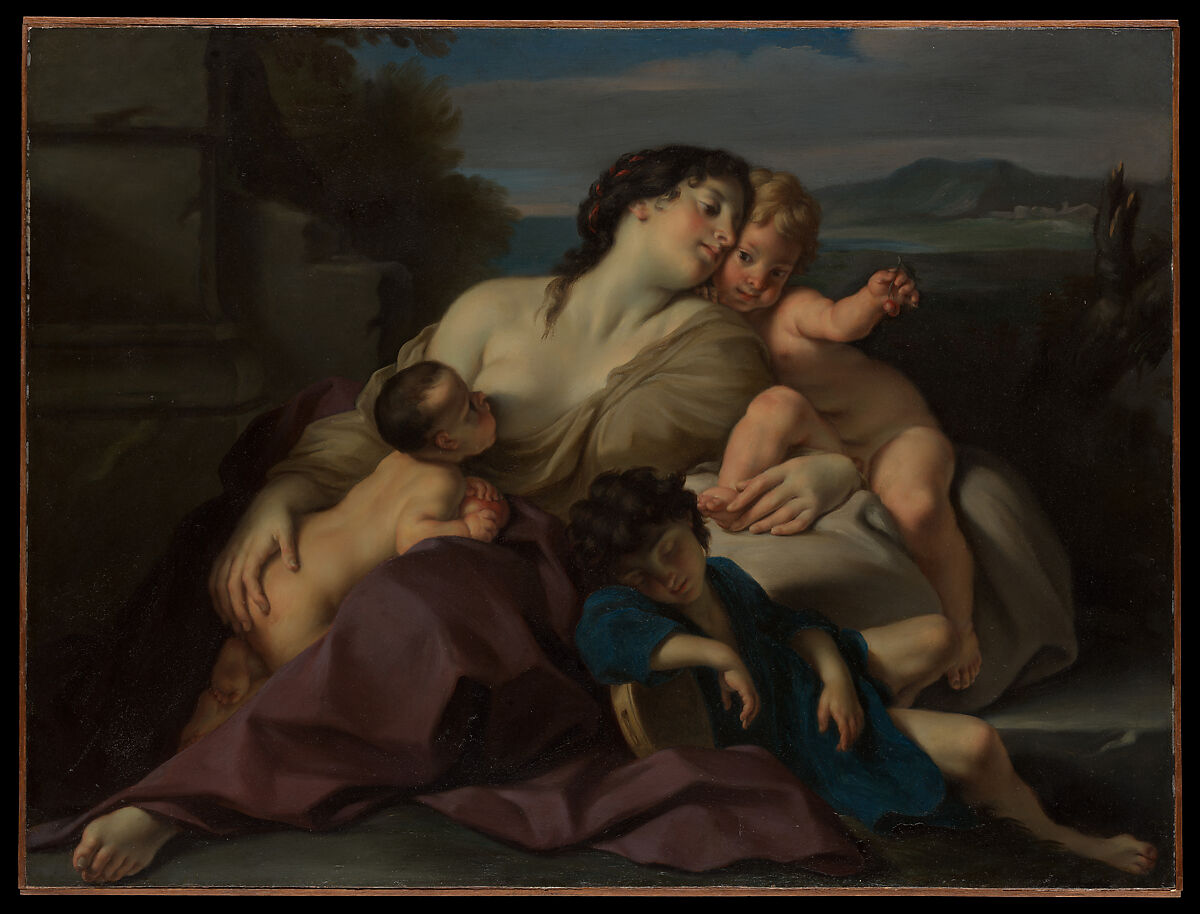 Charity, Carlo Cignani (Italian, Bologna 1628–1719 Forlì), Oil on copper 