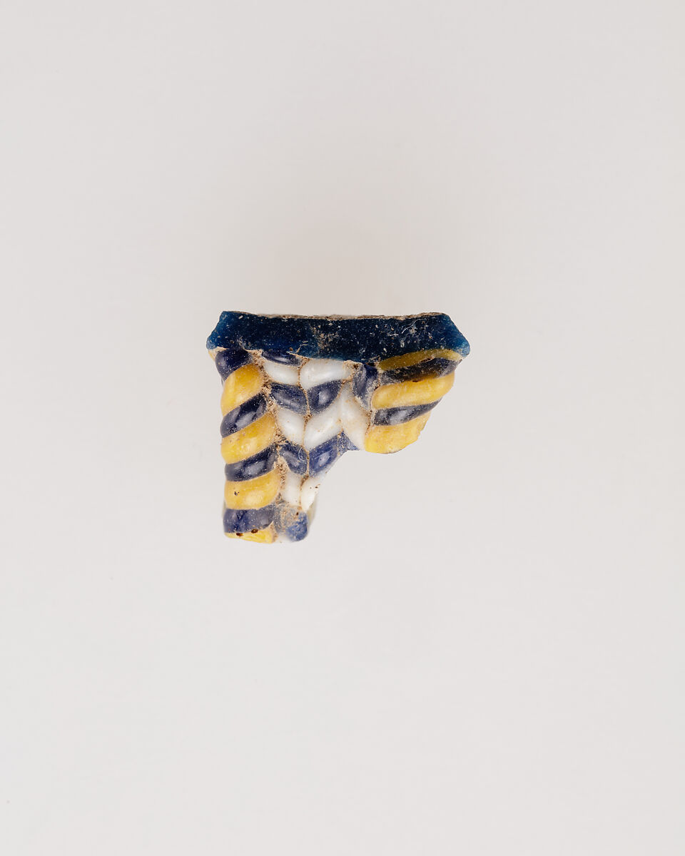 Vessel fragment with applied element, Glass