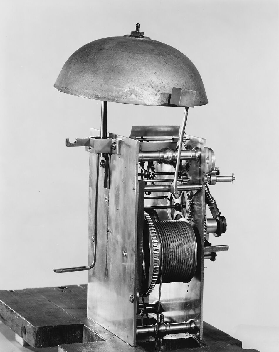 Tall Clock, John Wood Sr. (active ca. 1729–1760/1), Walnut, yellow poplar, white pine; brass, iron, glass, American