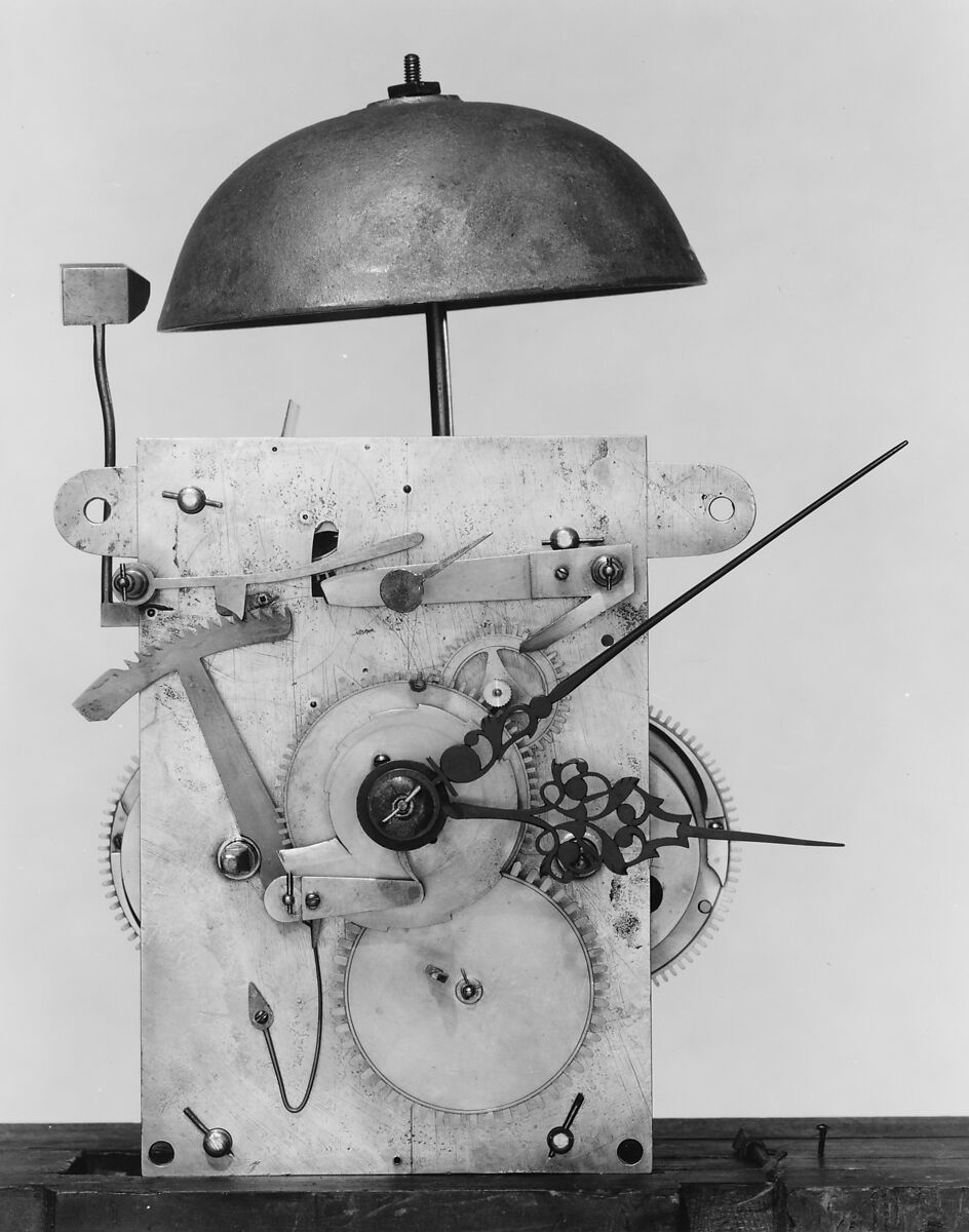 Tall Clock, John Wood Sr. (active ca. 1729–1760/1), Walnut, yellow poplar, white pine; brass, iron, glass, American