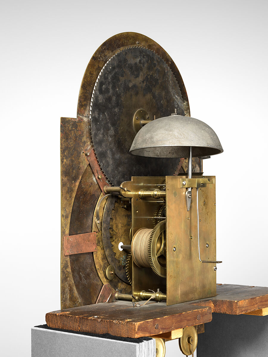Tall Clock, John Wood Sr. (active ca. 1729–1760/1), Walnut, yellow poplar, white pine; brass, iron, glass, American