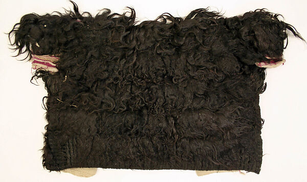 Ensemble, Linen, wool, cotton, metal wrapped thread; embroidered