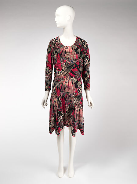 Dress, Textile manufactured by H.R. Mallinson &amp; Co. (American, 1895–1952), silk, American 