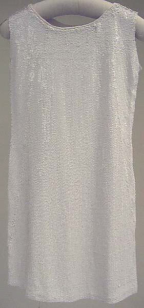 Evening dress, House of Chanel (French, founded 1910), silk, sequins, French