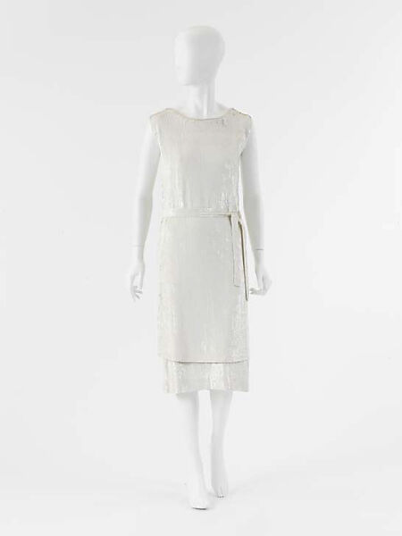 Evening dress, House of Chanel (French, founded 1910), silk, sequins, French