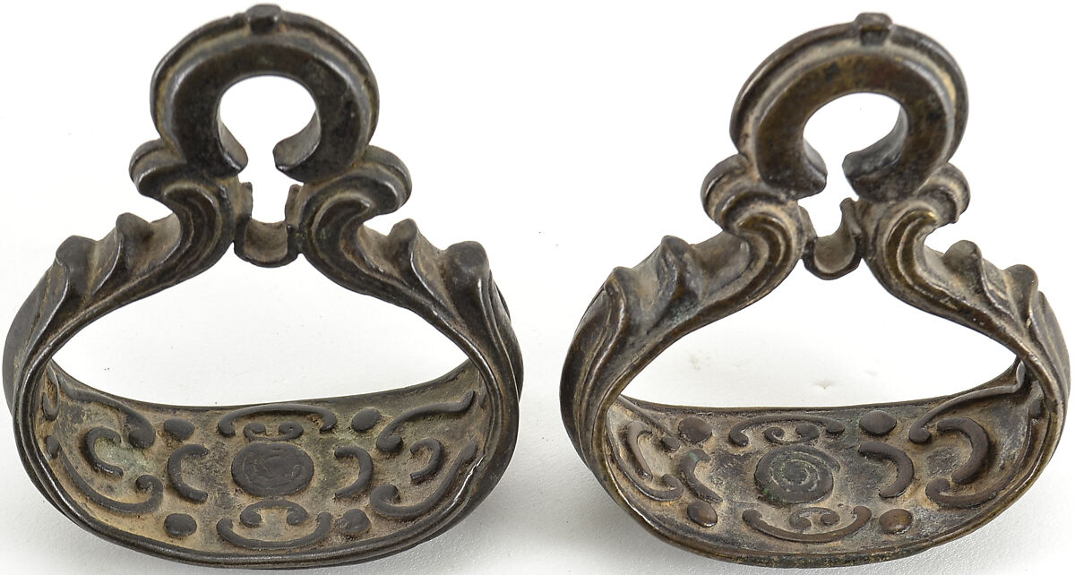 Pair of Stirrups, Copper alloy (bronze), Burmese 