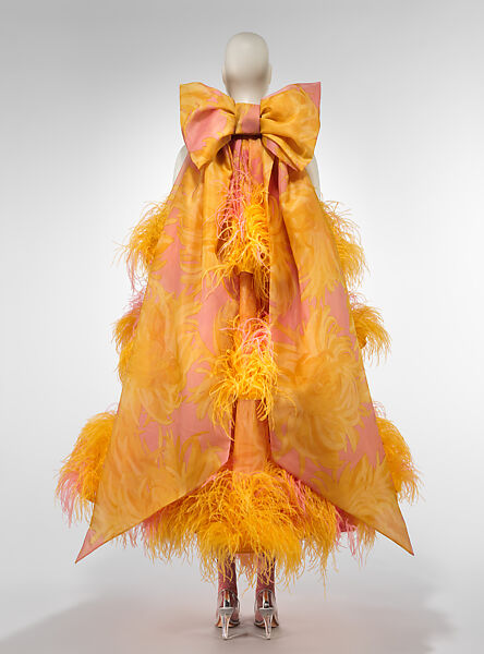 Ensemble, Marc Jacobs (American, founded 1984), (a) silk, ostrich feathers, synthetic fiber; (b) Lurex, lycra; (c, d) plastic (vinyl), leather, American