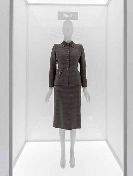 Suit, Gilbert Adrian (American, Naugatuck, Connecticut 1903–1959 Hollywood, California), Wool, silk, American