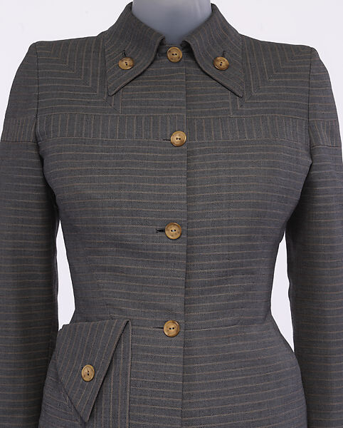 Suit, Gilbert Adrian (American, Naugatuck, Connecticut 1903–1959 Hollywood, California), Wool, silk, American