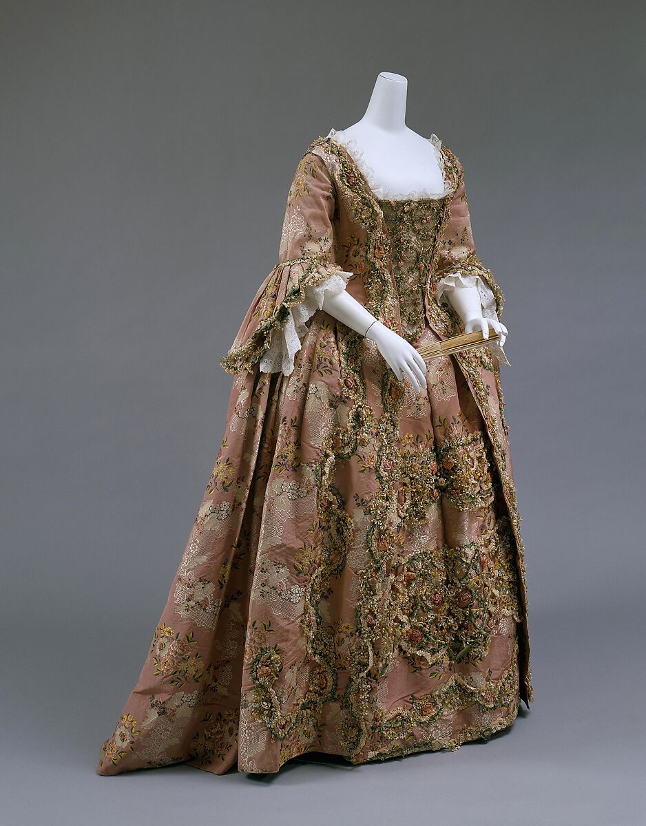 Robe à la française, silk, French 