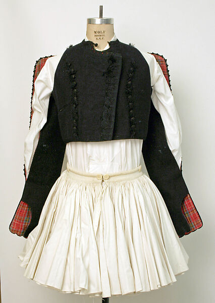 Ensemble, wool, cotton, Greek 