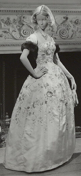 "Nuit Fraiche", House of Dior (French, founded 1946), silk, cotton, metallic thread, fur, French