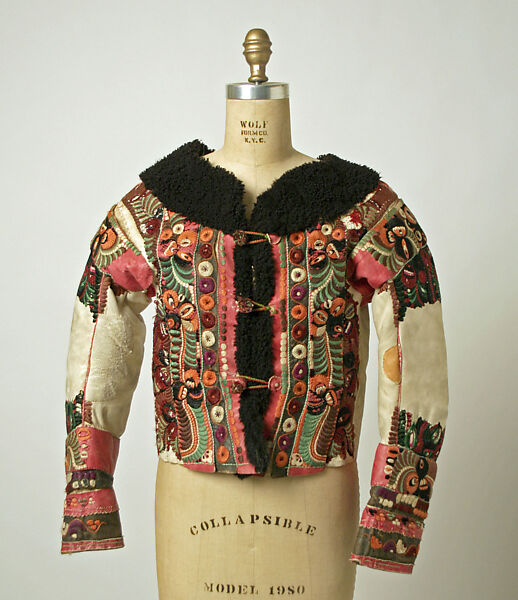 Jacket, leather, wool, Hungarian 