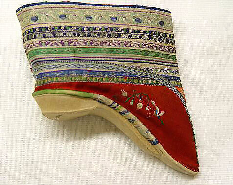 Shoes, silk, cotton, China