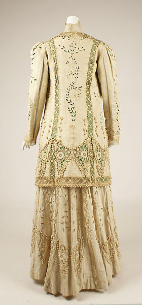 Ensemble, linen, silk, American or European