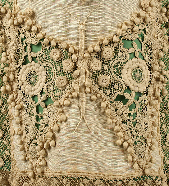 Ensemble, linen, silk, American or European