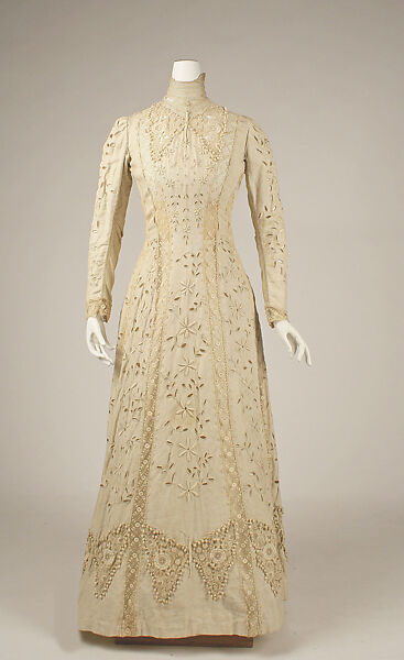 Ensemble, linen, silk, American or European